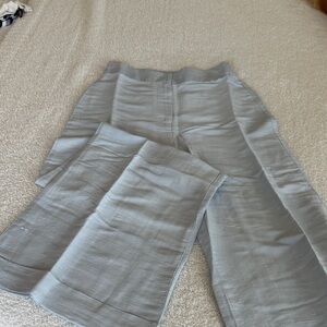 Julia Amory Julia Pant - Dupioni Silk Wide Leg Ice Blue Wide Leg Size Small